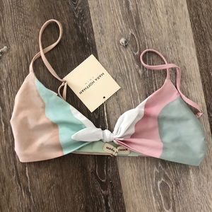 Mara Hoffman: Carla Knot Front Bikini Top - Sage